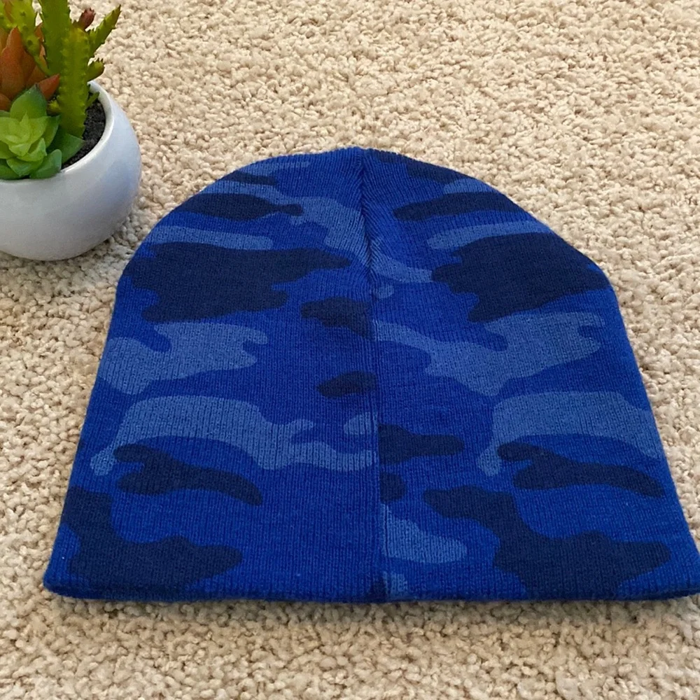 Captain America Marvels Youth Blue Camo Beanie - Like New
